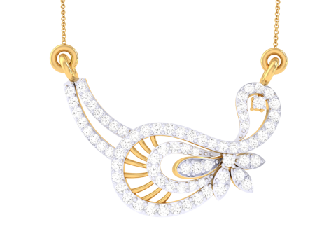 3D Printable Cad jewelry design of Lady diamond Pendant Modello 3D