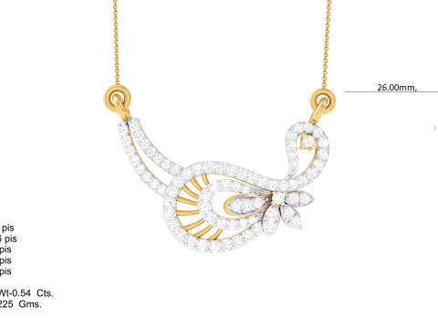 3D Printable Cad jewelry design of Lady diamond Pendant Modelo 3D