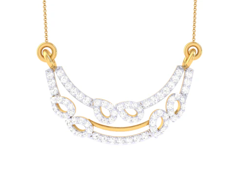 3D Printable Cad jewelry design of Lady diamond Pendant 3D Model