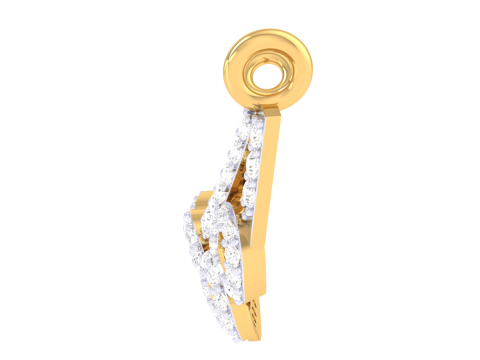 3D Printable Cad jewelry design of Lady diamond Pendant Modelo 3D