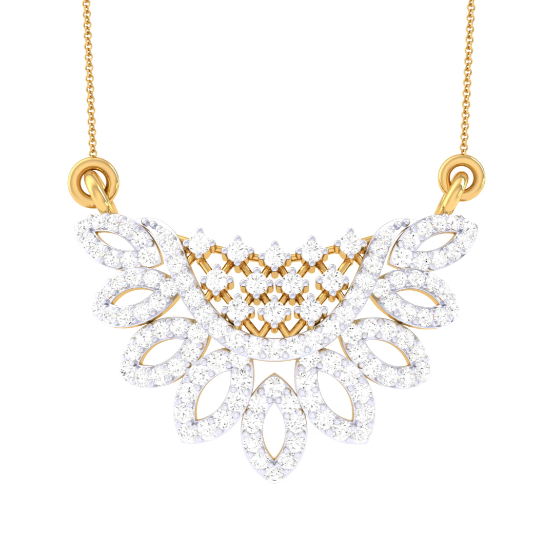 3D Printable Cad jewelry design of Lady diamond Pendant 3D Model .c4d .max .obj .3ds .fbx .stl .blend