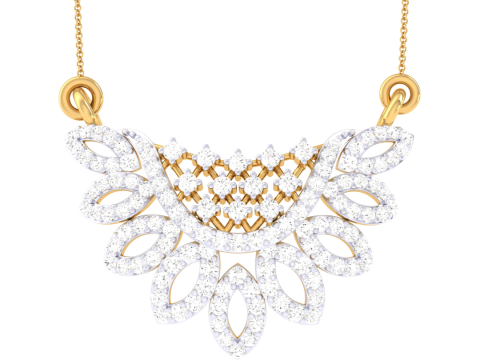 3D Printable Cad jewelry design of Lady diamond Pendant Modello 3D