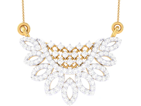 Design di gioielli Cad stampabile in 3D del pendente con diamanti Lady Modello 3D