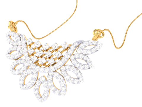 3D Printable Cad jewelry design of Lady diamond Pendant Modelo 3D