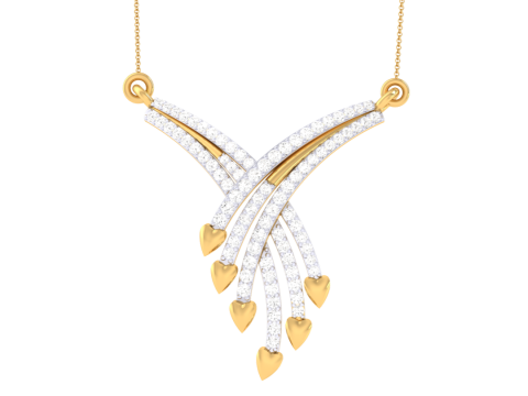 3D Printable Cad jewelry design of Lady diamond Pendant 3D Model
