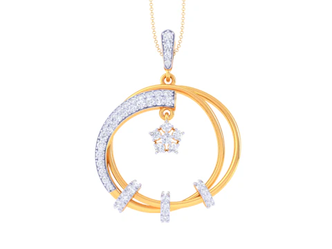 Projekt biżuterii Cad do druku 3D z diamentowym wisiorkiem Lady Model 3D