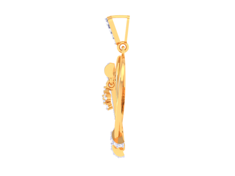 3D Printable Cad jewelry design of Lady diamond Pendant 3D Модель