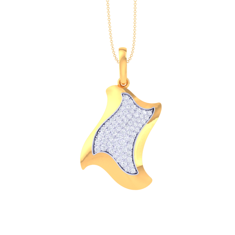 3D Printable Cad jewelry design of Lady diamond Pendant 3D Модель .c4d .max .obj .3ds .fbx .stl .blend