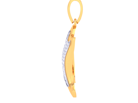3D Printable Cad jewelry design of Lady diamond Pendant 3D Модель