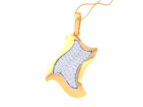 3D Printable Cad jewelry design of Lady diamond Pendant 3D Модель