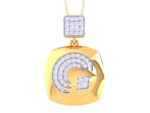 3D Printable Cad jewelry design of Lady diamond Pendant Modello 3D