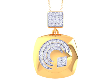 Design di gioielli Cad stampabile in 3D del pendente con diamanti Lady Modello 3D