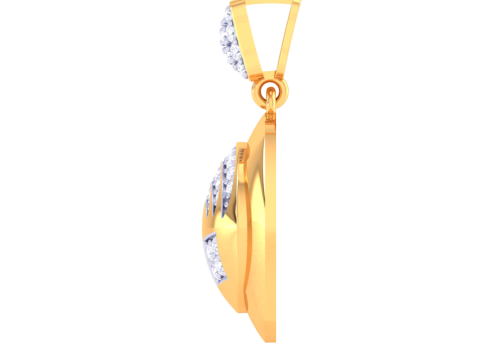 3D Printable Cad jewelry design of Lady diamond Pendant Modello 3D
