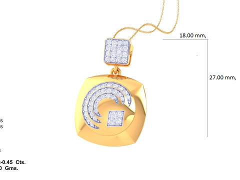 3D Printable Cad jewelry design of Lady diamond Pendant Modello 3D