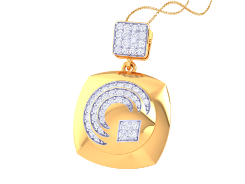 3D Printable Cad jewelry design of Lady diamond Pendant Modello 3D