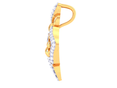 3D Printable Cad jewelry design of Lady diamond Pendant 3D Model
