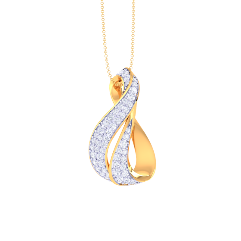 3D Printable Cad jewelry design of Lady diamond Pendant 3D मॉडल .c4d .max .obj .3ds .fbx .stl .blend