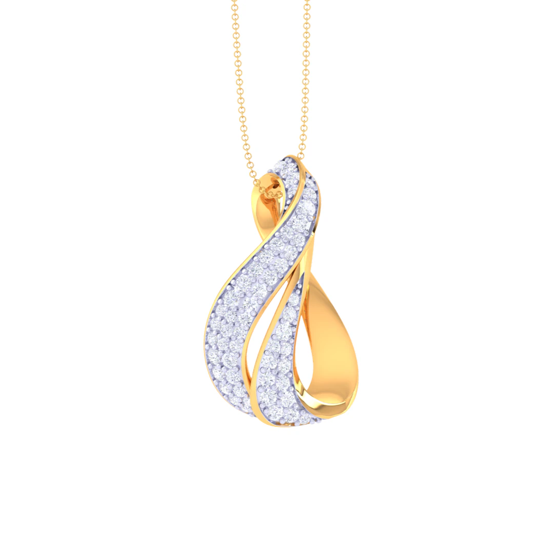3D Printable Cad jewelry design of Lady diamond Pendant 3D Model .c4d .max .obj .3ds .fbx .stl .blend 