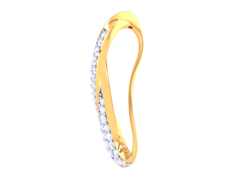 3D Printable Cad jewelry design of Lady diamond Pendant 3D Model