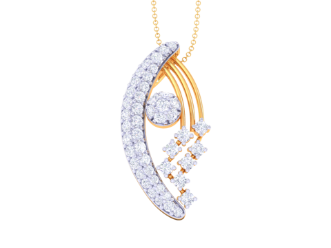 3D Printable Cad jewelry design of Lady diamond Pendant Modello 3D