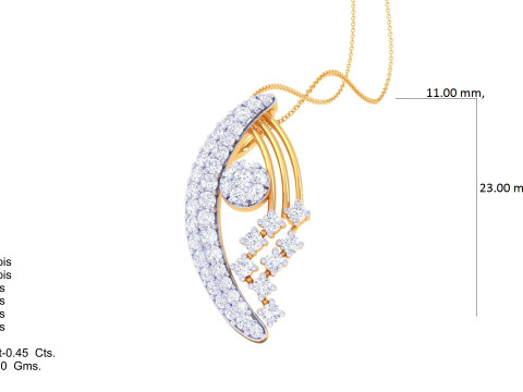 3D Printable Cad jewelry design of Lady diamond Pendant 3D 모델