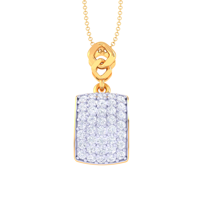 3D Printable Cad jewelry design of Lady diamond Pendant 3D मॉडल .c4d .max .obj .3ds .fbx .stl .blend
