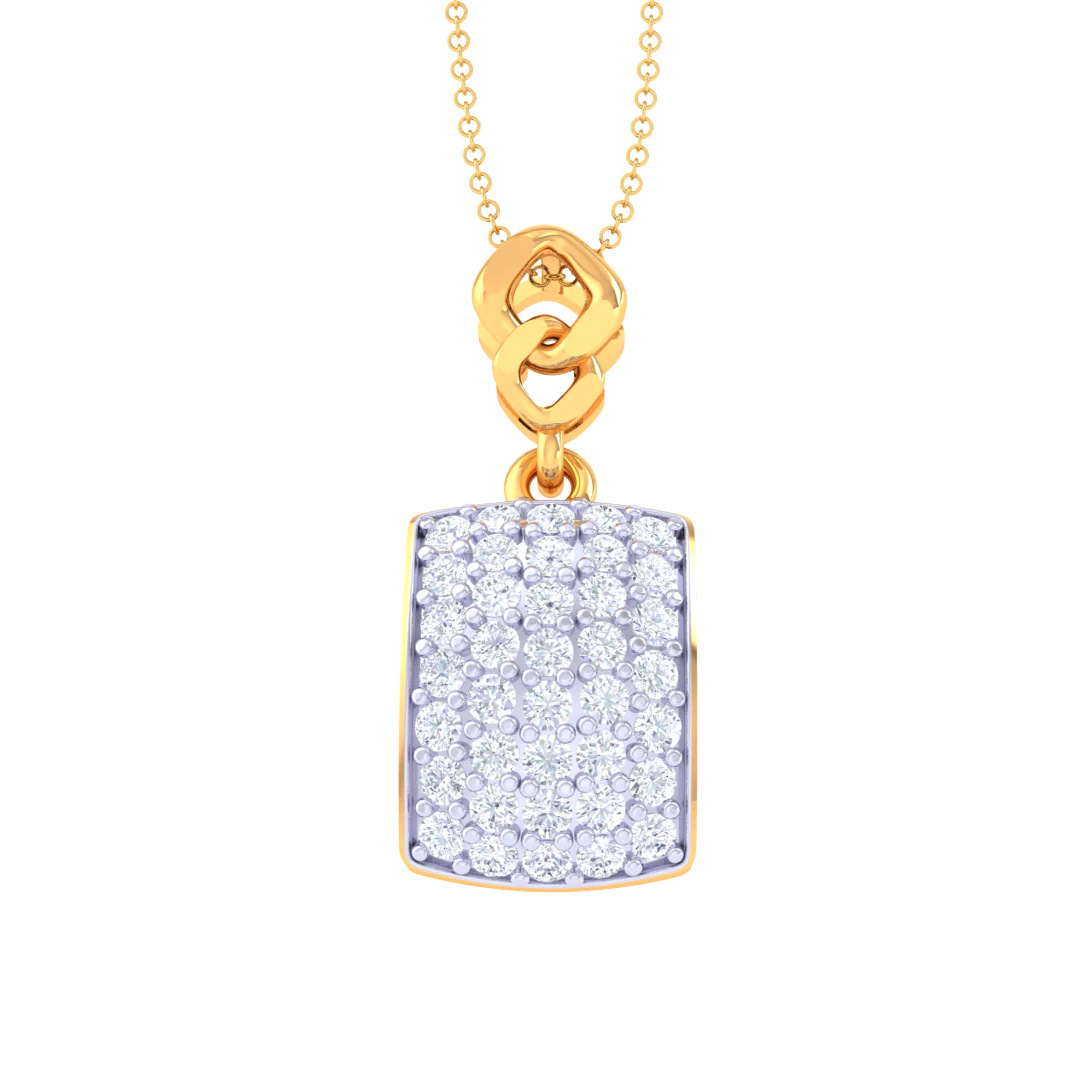 3D Printable Cad jewelry design of Lady diamond Pendant 3D Model .c4d .max .obj .3ds .fbx .stl .blend