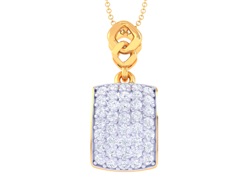 3D Printable Cad jewelry design of Lady diamond Pendant Modello 3D