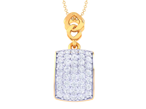 3D Printable Cad jewelry design of Lady diamond Pendant 3D Model