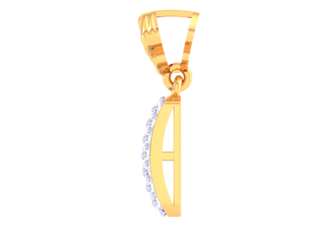 3D Printable Cad jewelry design of Lady diamond Pendant 3D मॉडल
