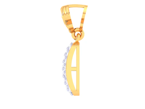 3D Printable Cad jewelry design of Lady diamond Pendant 3D Model