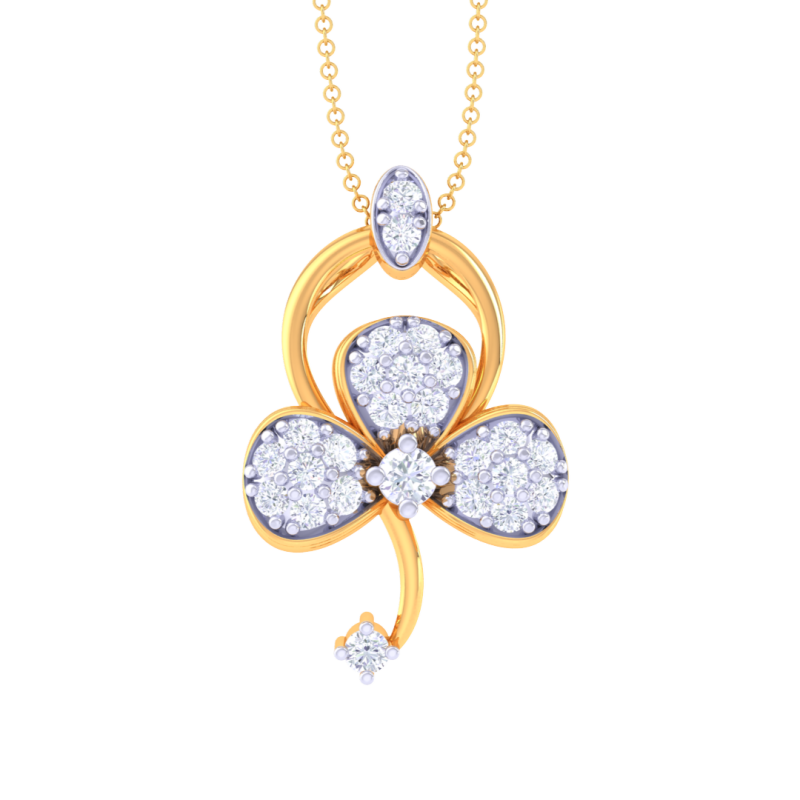 3D Printable Cad jewelry design of Lady diamond Pendant Model 3D .c4d .max .obj .3ds .fbx .stl .blend 