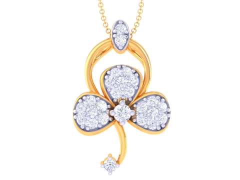 3D Printable Cad jewelry design of Lady diamond Pendant Modello 3D