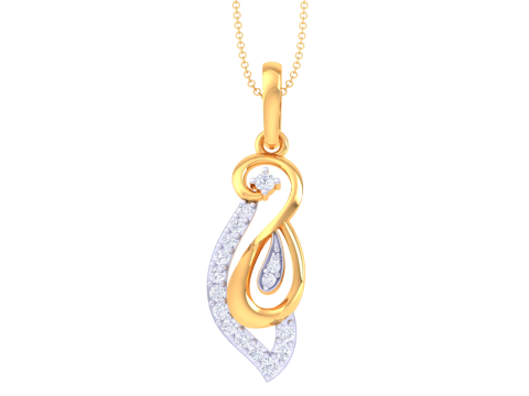3D Printable Cad jewelry design of Lady diamond Pendant Modello 3D