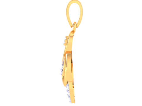 3D Printable Cad jewelry design of Lady diamond Pendant 3D Model