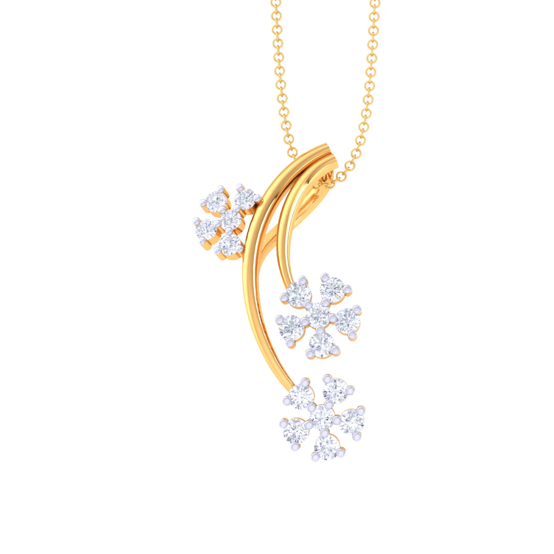 3D Printable Cad jewelry design of Lady diamond Pendant 3D Model .c4d .max .obj .3ds .fbx .stl .blend 