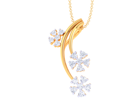 3D Printable Cad jewelry design of Lady diamond Pendant Modello 3D