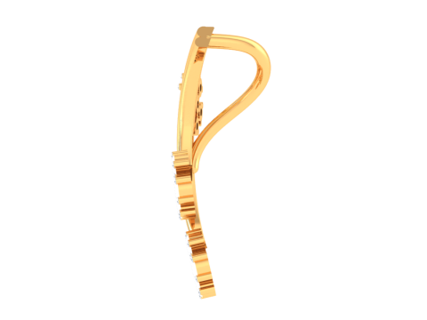 3D Printable Cad jewelry design of Lady diamond Pendant 3D Model