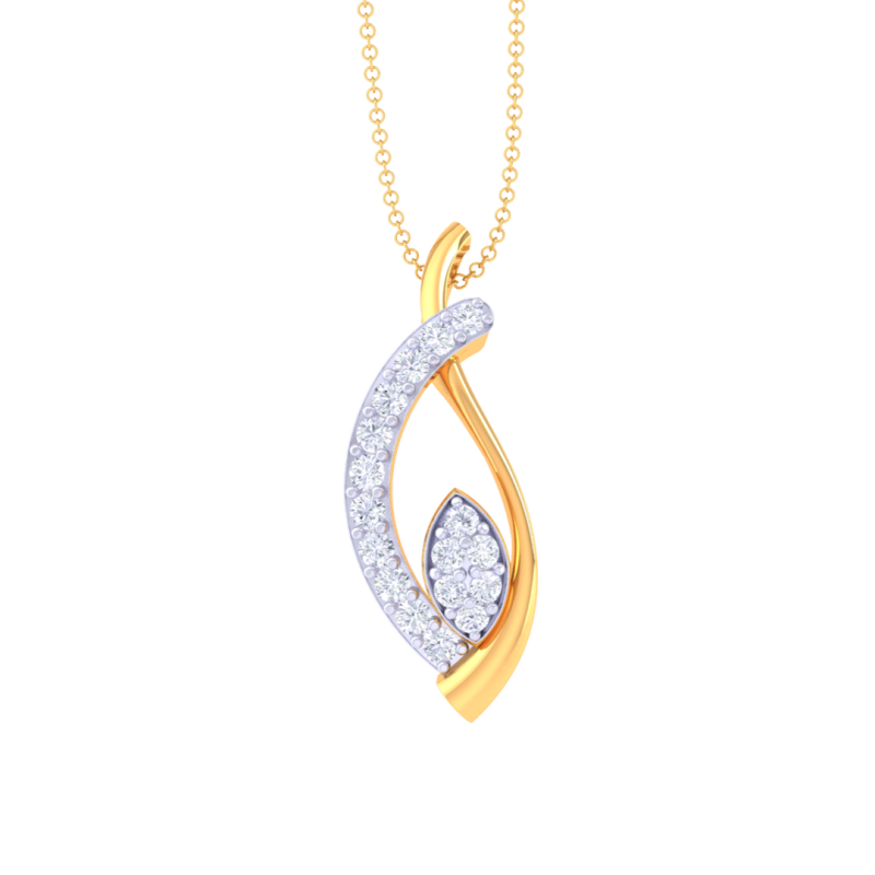 3D Printable Cad jewelry design of Lady diamond Pendant 3D Model .c4d .max .obj .3ds .fbx .stl .blend