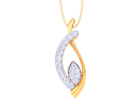 3D Printable Cad jewelry design of Lady diamond Pendant Modello 3D