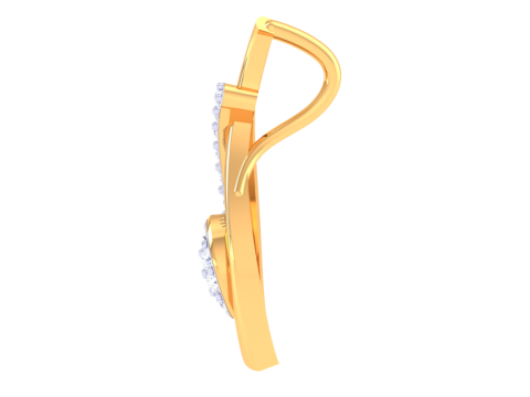 3D Printable Cad jewelry design of Lady diamond Pendant 3D Model