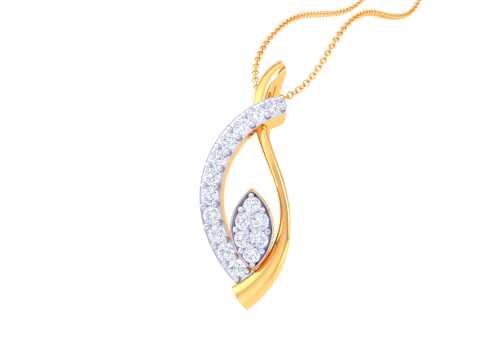 3D Printable Cad jewelry design of Lady diamond Pendant 3D Model