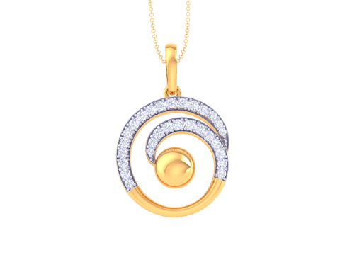 3D Printable Cad jewelry design of Lady diamond Pendant Modello 3D
