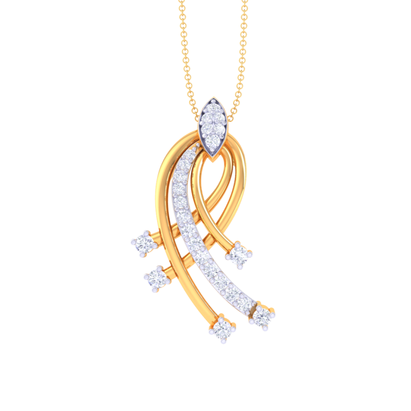 3D Printable Cad jewelry design of Lady diamond Pendant Modello 3D .c4d .max .obj .3ds .fbx .stl .blend