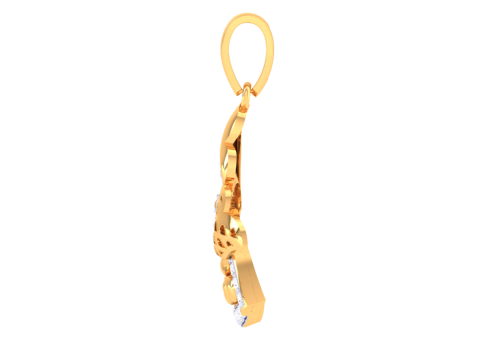 3D Printable Cad jewelry design of Lady diamond Pendant 3D Model