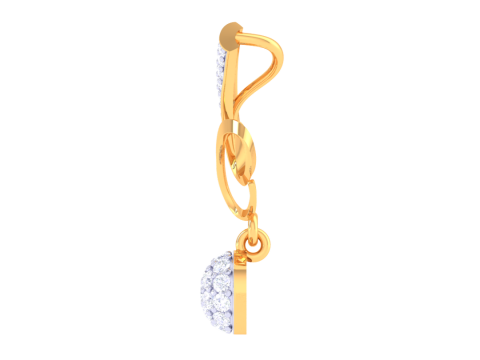 3D Printable Cad jewelry design of Lady diamond Pendant Modelo 3D