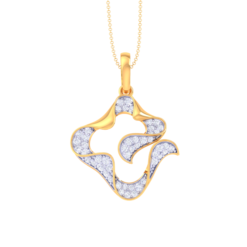 3D Printable Cad jewelry design of Lady diamond Pendant 3D Модель .c4d .max .obj .3ds .fbx .stl .blend