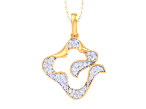 3D-afdrukbaar Cad-sieradenontwerp van Lady diamanten hanger 3D Model