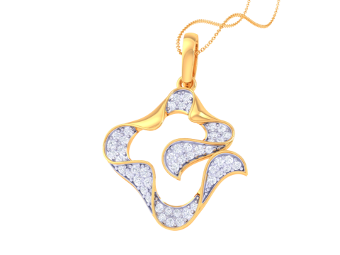 3D Printable Cad jewelry design of Lady diamond Pendant 3D Модель