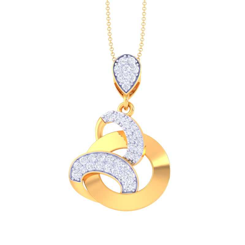 3D Printable Cad jewelry design of Lady diamond Pendant Modelo 3D .c4d .max .obj .3ds .fbx .stl .blend